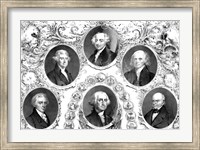 Framed First Six Presidents of The United States