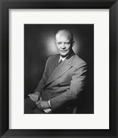 Framed Presidential Portrait of Dwight D Eisenhower