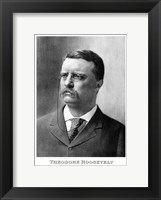Framed Younger President Theodore Roosevelt