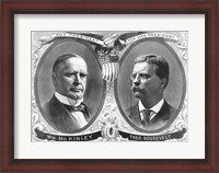 Framed McKinley & Roosevelt Election Poster