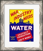 Framed War Industry Needs Water