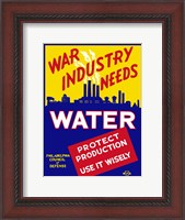 Framed War Industry Needs Water