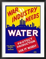 Framed War Industry Needs Water