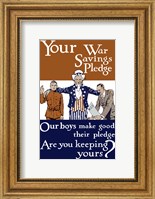 Framed Vintage World War I - Uncle Sam
