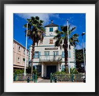 Framed Town of Philipsburg in St Maarten, West Indies