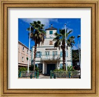 Framed Town of Philipsburg in St Maarten, West Indies