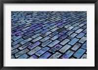 Framed Blue Streets of Old San Juan, San Juan, Puerto Rico,