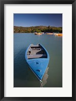 Framed Puerto Rico, Guanica, Bahia de la Ballena bay, boats