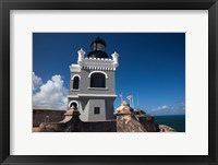 Framed Puerto Rico, San Juan, El Morro Fortress, lighthouse