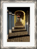 Framed Caribbean, USVI, St Croix, Christiansted, Path Arches