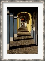 Framed Caribbean, USVI, St Croix, Christiansted, Path Arches