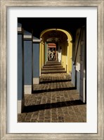 Framed Caribbean, USVI, St Croix, Christiansted, Path Arches