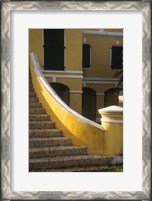 Framed Customs House exterior stairway, Christiansted, St Croix, US Virgin Islands