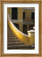 Framed Customs House exterior stairway, Christiansted, St Croix, US Virgin Islands