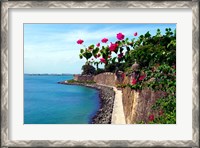 Framed Waterfront Walkway, Fort San Felipe del Morro, San Juan, Puerto Rico,