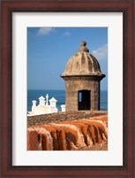 Framed Lookout tower at Fort San Cristobal, Old San Juan, Puerto Rico, Caribbean