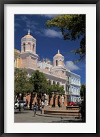 Framed Puerto Rico, San Juan Plaza in Old San Juan