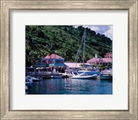 Framed Sopers Hole Wharf, Pussers Landing, Frenchmans Cay, Tortola, Caribbean