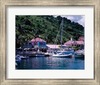 Framed Sopers Hole Wharf, Pussers Landing, Frenchmans Cay, Tortola, Caribbean