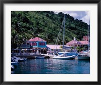 Framed Sopers Hole Wharf, Pussers Landing, Frenchmans Cay, Tortola, Caribbean