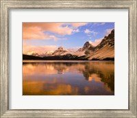 Framed Bow Lake, Banff NP, Alberta, Canada