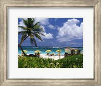 Framed Dawn Beach on St Martin, Caribbean