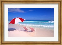 Framed Beach Umbrella and Chairs, Caribbean
