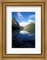 Framed Victoria Glacier and Lake Louise, Banff National Park, Alberta, Canada