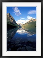 Framed Victoria Glacier and Lake Louise, Banff National Park, Alberta, Canada