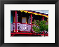 Framed Dutch Buildings in Philipsburg, St Maarten, Caribbean