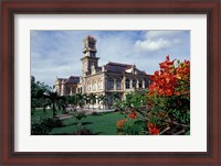 Framed Magnificent Seven Mansion and grounds, Port of Spain, Trinidad, Caribbean