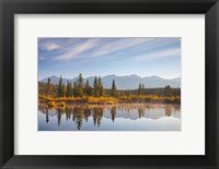 Framed Canada, Alberta, Jasper National Park Scenic of Cottonwood Slough