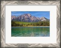 Framed Patricia Lake and Pyramid Mountain, Jasper NP, Alberta, Canada