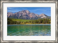 Framed Patricia Lake and Pyramid Mountain, Jasper NP, Alberta, Canada