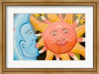 Framed Sun and moon Souvenirs at Al Vern's Craft Market, Turks and Caicos, Caribbean