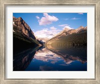 Framed Lake Louise, Mt Victoria, Victoria Glacier, Banff National Park, Alberta, Canada