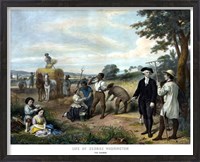 Framed George Washington On His Farm