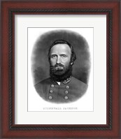 Framed Thomas Stonewall Jackson (digitally restored)