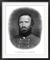 Framed Thomas Stonewall Jackson (digitally restored)