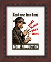 Framed Good News From Home - More Production