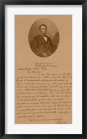 Framed President Abraham Lincoln and His Letter to Mrs Bixby