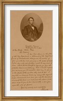 Framed President Abraham Lincoln and His Letter to Mrs Bixby