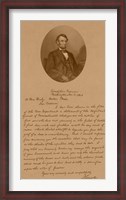 Framed President Abraham Lincoln and His Letter to Mrs Bixby
