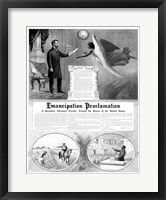 Framed President Abraham Lincoln and the Emancipation Proclamation