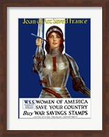 Framed Joan of Arc - Vintage WWI