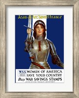Framed Joan of Arc - Vintage WWI