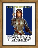 Framed Joan of Arc - Vintage WWI