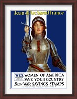 Framed Joan of Arc - Vintage WWI