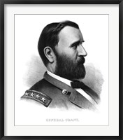 Framed General Ulysses S Grant (vintage Civil War)