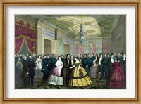Framed President Abraham Lincoln and Wife at Their Last Reception
